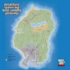 Maybe you would like to learn more about one of these? Map Of Parachute Spawns And Base Jumping Exit Points In Gta Online Oc Grandtheftautov