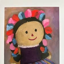 Pintura en miniatura de corteza de árbol, arte popular mexicano, fiesta de  bodas, obra de arte original, decoración mexicana, arte de pared, tamaño  postal, 7" x 5"