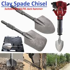 This clay spade shovel bit is 8 with a 10 long rod and fits tr industrial jack hammers. New Clay Spade Rotary Hammer Drill Bit For Demolition Jack Hammer Breaker Usa Business Industrial Breakers Demolition Hammers