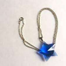 Tiffany Co Rare Star Necklace Blue Crystal Necklace Crystal Necklace Blue Crystals