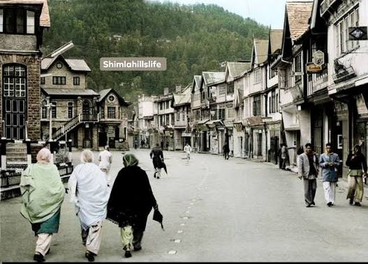 The Mall Road, Simla, circa 1920s— old photograph from our private collection “Views of Simla”. #india #shimla