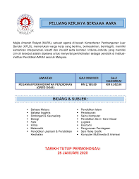 Permohonan Jawatan Kolej Profesional Mara Bandar Penawar Facebook