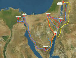Map Of Exodus Journey The Exodus Itineraries - Biblical Historical Context