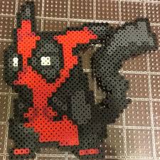 Deadchu Or Is It Pikapool By Perler Purrs Deadpool Pikachu Pokemon Pokemon Bead Perler Beads Designs Perler Bead Art