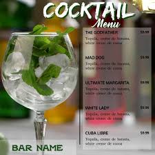 Maybe you would like to learn more about one of these? Cocktailkarte Vorlage Postermywall