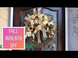It only took me 10 minutes to remove the fall elements and change it up for a completely different look! How To Make A Fall Wreath On A Budget Dollar Tree Glam Fall Diy 2019 Youtube