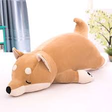 Cotton Lying Plush Stuffed Dog Big Toys Shiba Inu Dog Corgi Plush Dog Doll Plush Pillows