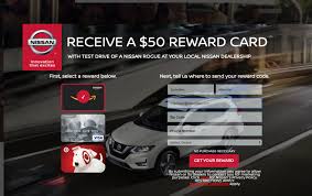 • order physical gift cards, email gift cards, gift card claim codes, and more. How To Get 50 Free For Test Driving A Nissan