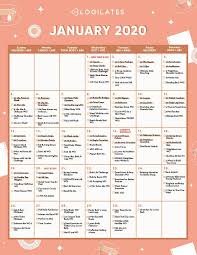 The Blogilates January 2020 Workout Calendar Blogilates Workout Calendar Blogilates Workout