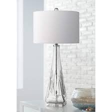 Piacenza Triangular Clear Glass Table Lamp 63k57 Lamps Plus In 2020 Clear Glass Table Lamp Glass Table Lamp Lamp