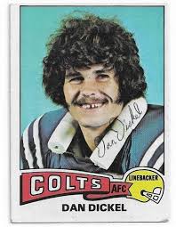 DAN DICKEL Autographed Signed 1975 Topps Football card #476 Baltimore Colts  COA