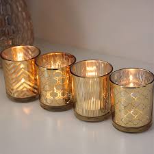 Candle holders for pillar, votive and tea light candles will add a feel of luxury, glamor, and glitz to any gold christmas tablescape. Gold Candle Holders Wedding Decorative 4pcs Cup Glass Set Candlestick Candlelight Dinner Bar Table Centerpiece Decoration Fc025 Candle Holders Aliexpress