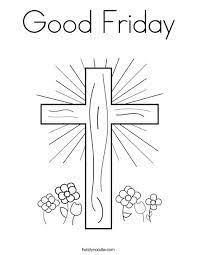 Lily which you can see in this coloring page is a symbol of purity and goodness. Good Friday Coloring Page Twisty Noodle