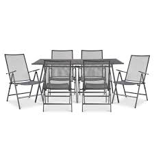 Dallas metal 6 seater dining table.the dallas 6 seater dining set is perfect for entertaining guests in your outdoor space. Adelaide Metal 6 Seater Recliner Set B Q For All Your Home And Garden Supplies And Advice On Metal Garden Table Garden Table And Chairs B Q Garden Furniture
