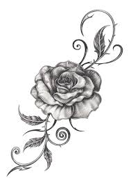 Rose is an everlasting tattoo theme thanks to its beauty and symbolism. Art Flower Rose Tattoo Stock Illustration Illustration Of Leaf 146871500