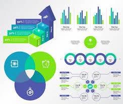 Five Marketing Charts Templates Set Vector Free Download