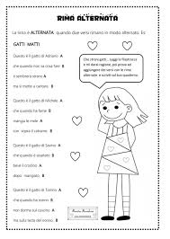 Rima Alternata 3 Scuola Divertente Classe Terza Elementare Scuola