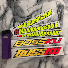 Bossku 5x malu apa boss? Instock Last Batch Stickers Malu Apa Bossku Motorcycles Motorcycle Accessories On Carousell