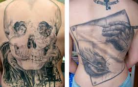 I see a woman's face, but then i see a man playing the saxophone. Top 10 Optical Illusion Tattoos
