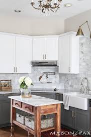 See more kitchen colour ideas. Gray And White And Marble Kitchen Reveal Maison De Pax