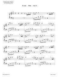 Kiss The Rain Simple Version Yiruma Stave Preview 1 Piano Sheet Music Music Print Rain