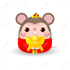 Little Rat With Holding Chinese Gold Happy Chinese New Year Royalty Free Cliparts Vectors And Stock Illustration Image 125028554