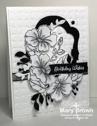 Black And White Birthday Cards Handmade Birthday Card Black And White Basketweave Embossing Folder Background Blended Seasons Cards Handmade Flower Cards Greeting Cards Handmade