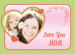 Love you mom hearts card for mothers day. Free Custom Photo Mother S Day Cards Psd Templates