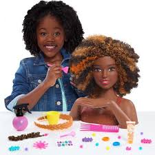 2018 Barbie Color Style Deluxe Styling Head Black Hair Aa African American Curly Orange Black Curly Hair Curly Hair Styles Curly Hair Styles Naturally