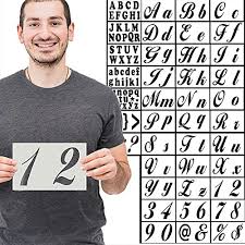 Download and print our free letter stencils. Mosaiz Letter Stencils For Painting On Wood 40 Pcs Reusable Import It All