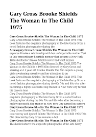 Gary Gross Brooke Shields The Woman In The Child 1975 (Download Only)