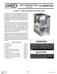 The g61 gas furnace has two levels of heat output for enhanced comfort and efficiency. Lennox El296df045xv36b Unit Information Pdf Download Manualslib