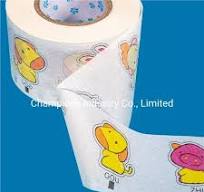 Tissue Frontal Tape Printed Tissue Paper for Baby Diaper Raw ...