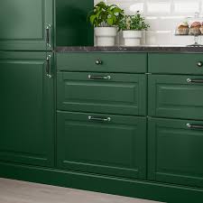 Bodbyn Drawer Front Dark Green Ikea In 2020 Dark Green Kitchen Green Kitchen Cabinets Green Kitchen