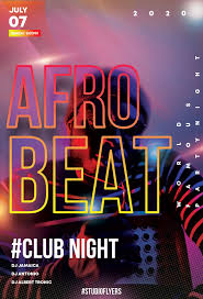 Afro Beat Club Night Free Psd Flyer Template Studioflyers Com Free Psd Flyer Templates Free Psd Flyer Psd Flyer Templates