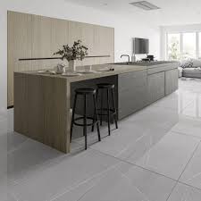 Pedra Light Grey Vein Gloss Tile Giant Kitchen Cabinets Painted Grey Modern Grey Kitchen Kitchen Flooring