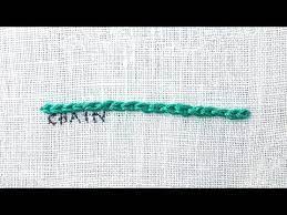 First is the split stitch. How To Do A Chain Stitch Youtube