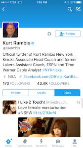 Pssst, Kurt Rambis: Your Twitter Likes Are Public | GQ