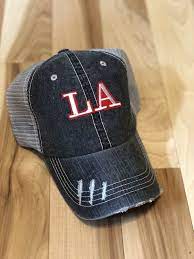 La Hat La Dodgers Hat Distressed Hat Trucker Hat By Sayergoods On Etsy Dodger Hats La Dodgers Hat Minnesota Hat