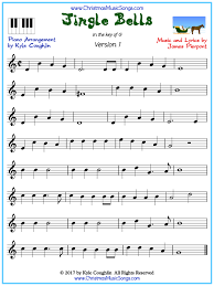 It was written by james lord pierpont, an american composer who lived from 1822 to. Jingle Bells Piano Sheet Music Free Printable Pdf