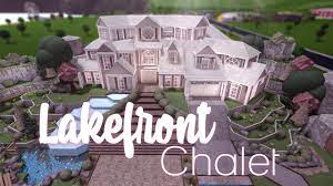 Roblox Bloxburg Lakefront Chalet House Build Youtube Bloxburg House Exterior Building A House Unique House Design