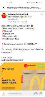 Genießt eure lieblingsprodukte, wo ihr möchtet: Mcdonald S Horn Liefert Jetzt Zu Dir Nach Hause Horn