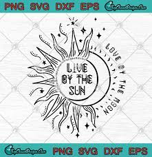 Boho Sublimate Files For Cricut Quote Inspirational Live By The Sun Love By The Moon Svg Png Dxf Hand Drawn Silhouette Clip Art Art Collectibles Kromasol Com