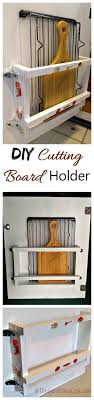 Your hen towel holder is super cute too. Diy Cutting Board Holder For A Cabinet Door