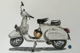 Download gambar sketsa vespa gambar vespa scooter cartoon italian. Vespa Pts 100 Smallframe Bukan Untuk Pemula