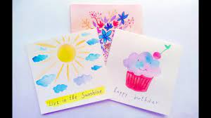 See more ideas about watercolor cards, cards handmade, card art. Diy Easy Watercolor Card Ideas Greeting Cards Making At Home Tutorial Youtube