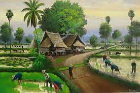 Kumpulan gambar dan foto pemandangan indah dengan kualitas hd Rumah Impian Lukisan Pemandangan Rumah Di Kampung Facebook