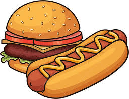 hot dog and hamburger cartoon vector clipart friendlystock hot dogs burger cartoon cartoon