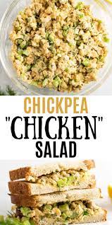Chickpea Chicken Salad Sandwiches Vegan Chicken Salad Vegetarian Meal Prep Veggie Meal Prep