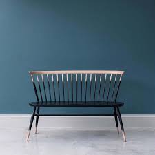 Half Colors On The Solid Wood Originals Loveseat Bench Available In Burgundy Green Indigo Oceanic Rose Black Or In 2020 Ercol Furniture Painted Chairs Love Seat